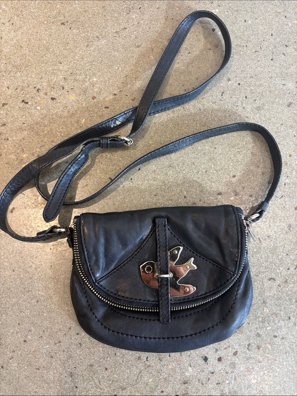 Authentic Marc by Marc Jacobs Petal to the Metal Bird Leather Crossbody